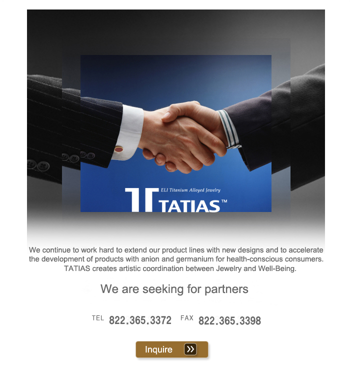 TATIAS continue to work hard to extend our product lines with new designs and to accelerate the development of products.