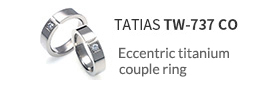 TATIAS Titanium Couple Ring TW-737 CO