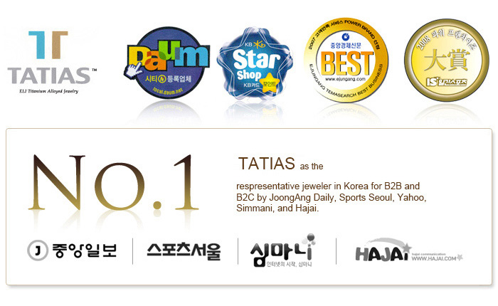 TATIAS has been selected as the respresentative jeweler in Korea for B2B and B2C by JoongAng Daily, Sports Seoul, Yahoo, Simmani, and Hajai.