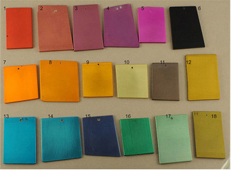 Color anodizing sample